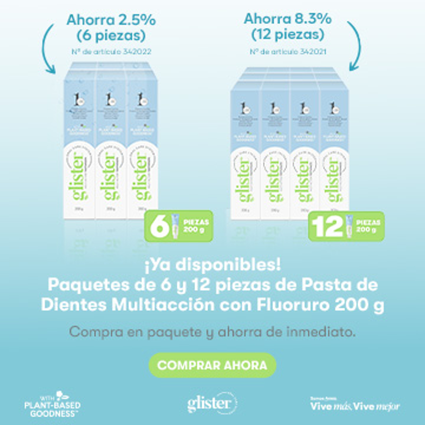 Glister Pack Ya disponibles