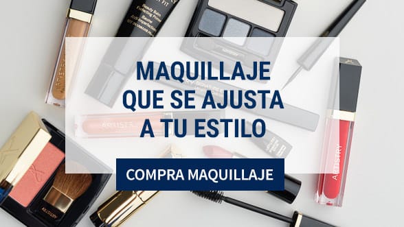 Productos de la línea de Maquillaje Artistry, labiales, sombras, rubor, brillo. Muéstrale al mundo lo mejor de ti con una piel radiante, colores vibrantes.