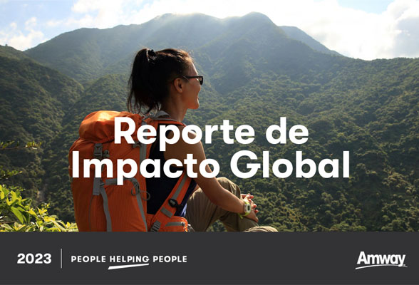 Imagen Reporte Global de Impacto Amway 2023.